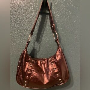 Elegant bronze/brown Y2K style shoulder bag